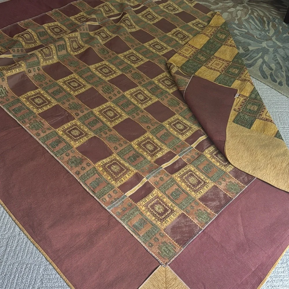 The Loom Alaska Native American tapestry king size spread w/ one pillow sham EUC